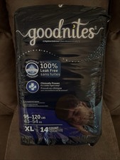 GoodNites XL Nighttime Underwear Blue Overnight Disposable Leak Free 14 Count