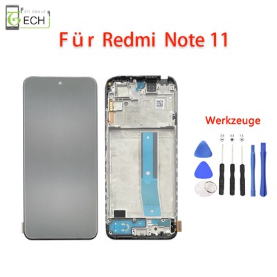 Für Xiaomi Redmi Note 11 LCD Display mit Rahmen 2201117TY Bildschirm Touchsc...