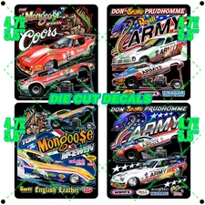4 Pack FUNNY CAR DECALS Snake & Mongoose (4) pack (028)