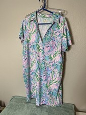 lilly pulitzer dress Seacrest Escape Dress Collared Xxl 2x Downtime Jersey