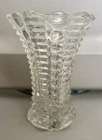 Vintage Anchor Hocking Clear Glass Vase, Ball and Rib Pattern