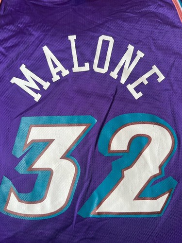 Vintage Karl Malone Utah Jazz Champion Jersey Mens 52 (XXL) Away Purple NBA - Picture 4 of 8
