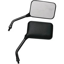 Emgo Universal True Vision Mirror With 5" Stem - Rectangle - Black - Left |
