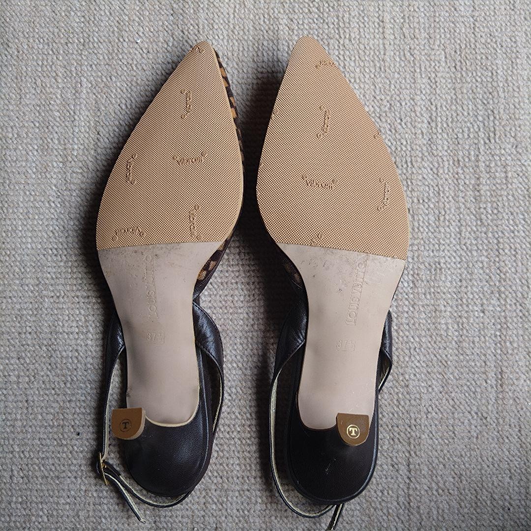 Louis Vuitton Sandals Shoes Slingback Mule Damier EU 37.5 US 7.5