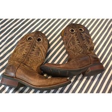 Laredo 7812 Mens Brown Leather Square Toe Western Cowboy Boots Size 7 D Pull On
