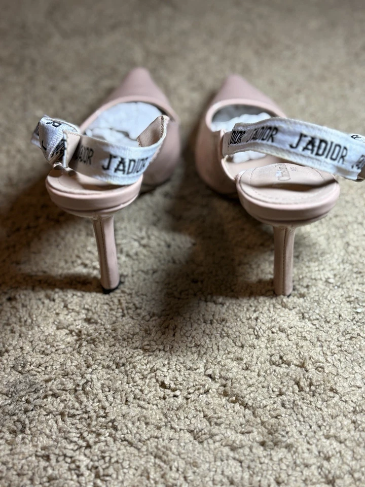 Christian Dior J'Adior Slingback Nude Patent Leather Pumps Women US 9 Designer - Image 4 of 4