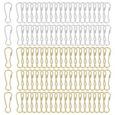 Lanyard Hooks, 100 Pcs 25x9.2x1.9mm Stainless Steel 304 Hook, Gold Silver