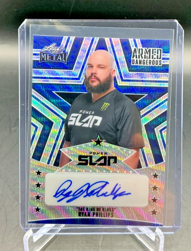 2025 Leaf Metal Power Slap Armed & Dangerous RYAN PHILLIPS AUTO 10/20 - Afbeelding 1 van 2