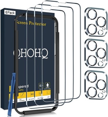 QHOHQ 3 Pack Screen Protector for iPhone 14 Pro Max 6.7 Inch, Transparent 