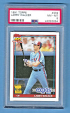 1991 Topps Larry Walker Expos #339 All-Star Rookie PSA 8 #42893684 HOF 2020