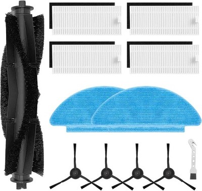 Rollenbürste, Filter, Wischpads, Seitenbürsten, Reinigungsbürste