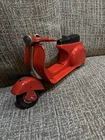 Vintage Bandai Japan Tin Vespa Scooter Motorcycle Friction 8”