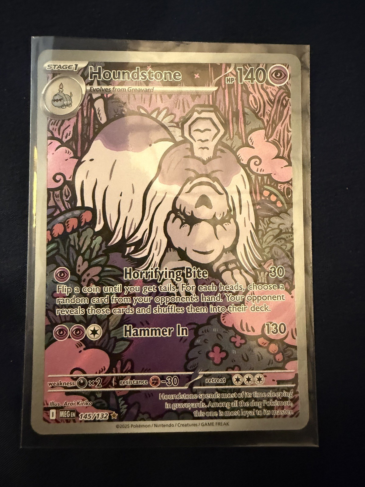 Houndstone Illustration Rare ME01: Mega Evolution 145/132 NM