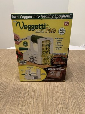 Veggetti Pro Table Top Spiral Vegetable Cutter With Three Blades - Brand New