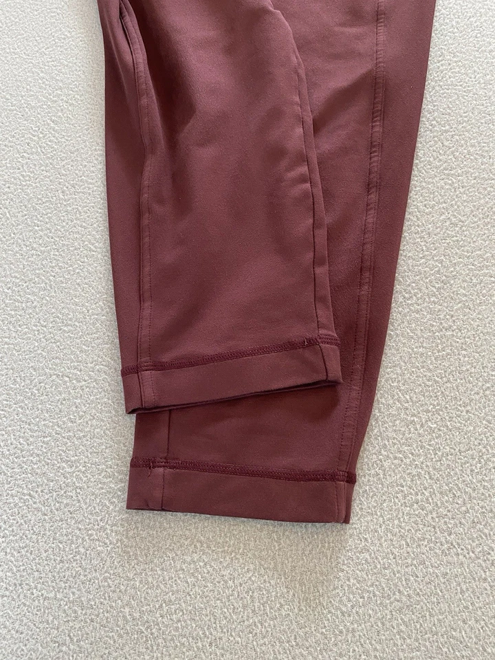 SWEATY BETTY YOGA TAPER TROUSERS BURGUNDY GARY SZ XS 8 SHORT WOMENS SEE DETAIL - Image 3 of 4
