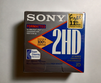 Sony MD - 2HD 10 Disk 5.25