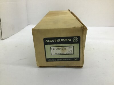 Norgen F40-200-A0TA Filter-Oil Removal 150 PSIG 125 Degree