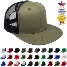Baseball Cap Men Mesh Snapback Adjustable Trucker Hat Military Cotton Hats
