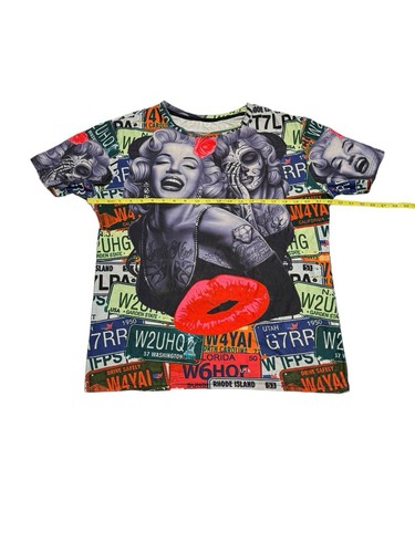 Marilyn Monroe Laugh Now Cry Later Nummernschilder Herren Large 90s Y2K Look - Bild 6 von 8