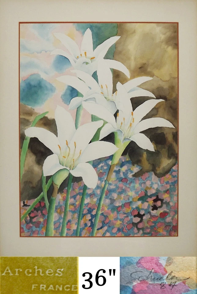 抽象植物原创艺术上市艺术家签名舒勒日期 84 — 第 2/4 张图片