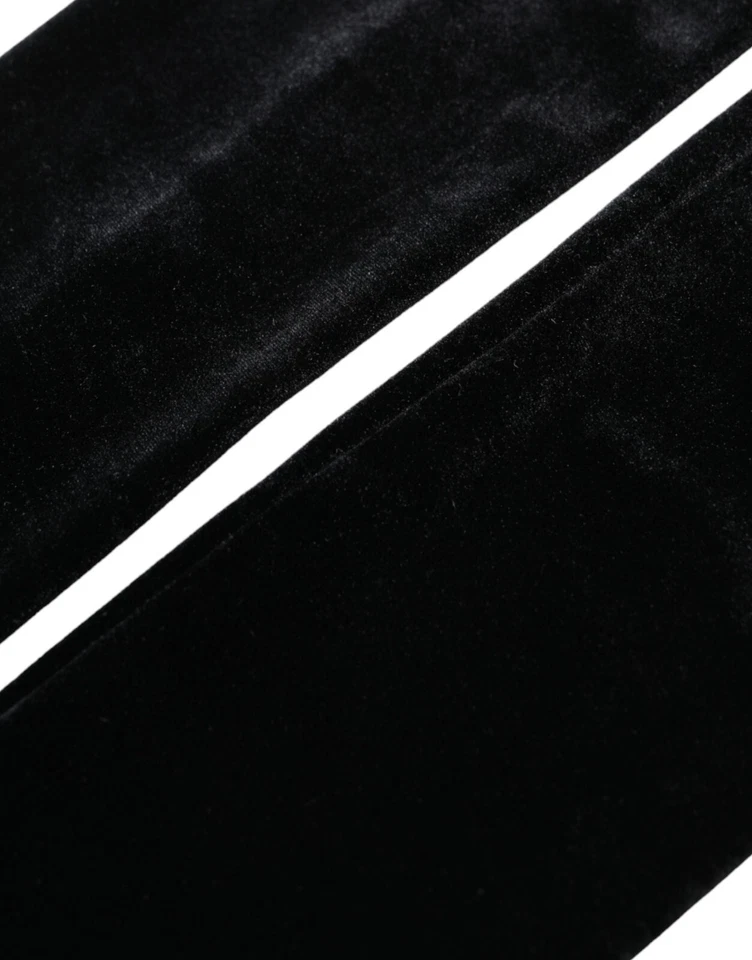 Luvas DOLCE & GABBANA pretas de náilon dedo menos cotovelo luva longa S.7 / S 530usd - Imagem 3 de 4