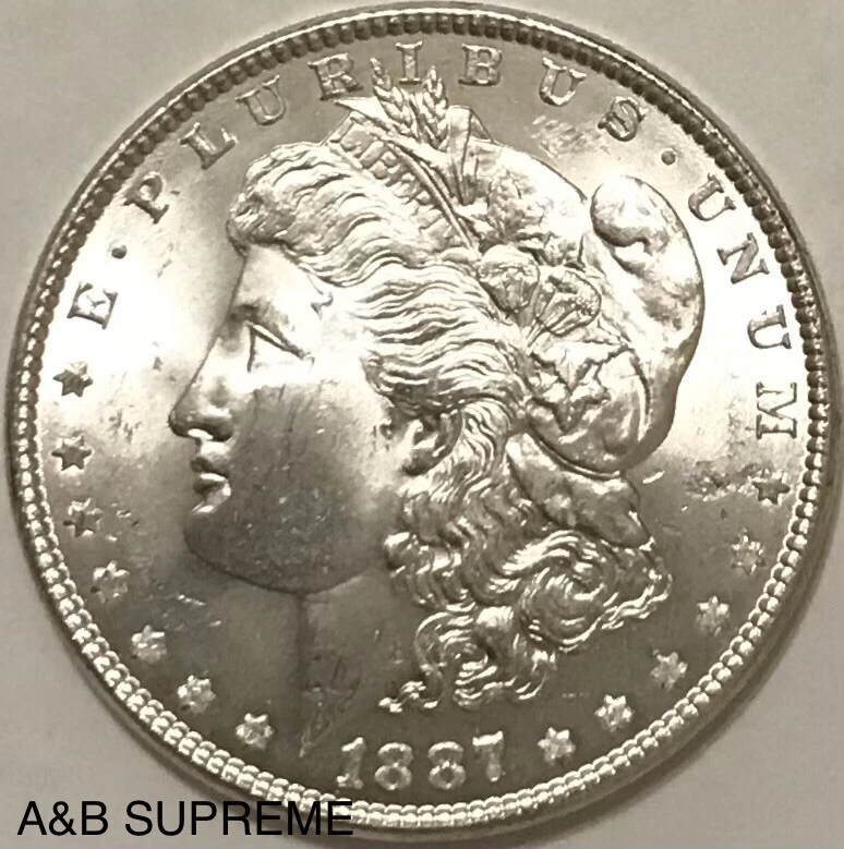 Uncirculated U.S. Mint 1887 Year Morgan US Dollars (1878-1921) for