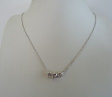 925 STERLING SILVER DESIGNERS PENDANT NECKLACE W/ 2 CT LAB CREATED DIAMONDS