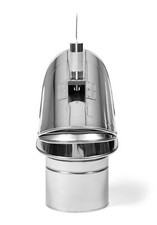 Edelstahl Schornsteinkappe 110 Mm – Winddichter Regenschutz Für Dachrohre & Lüftungskanäle