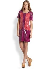 New Marc by Marc Jacob Viola sequin printed cocktail  dress size S (orig.  $398)