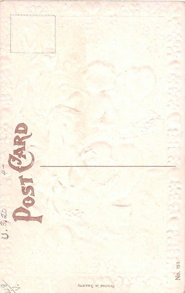 J36/ Valentine's Day Love Holiday Postcard c1910 Cupid Hearts 187