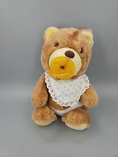 Vtg 1984 Dakin Teddy Bear Baby plush diaper pacifier bib stuffed animal NWT