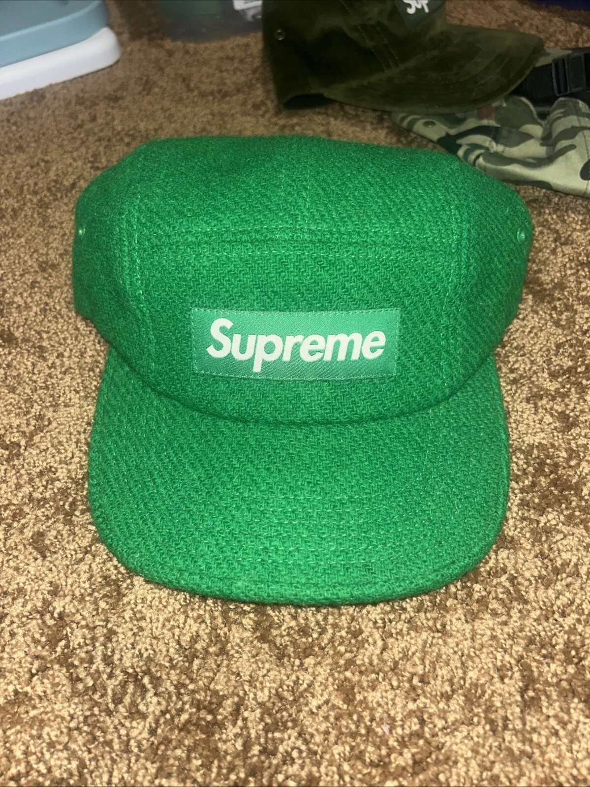 Casquette Supreme Harris tweed 