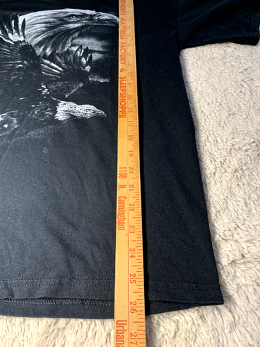 Weißkopfseeadler schwarz und weiß Grafik T-Shirt Herren Large Gildan Rundhalsausschnitt Tee - Bild 4 von 6