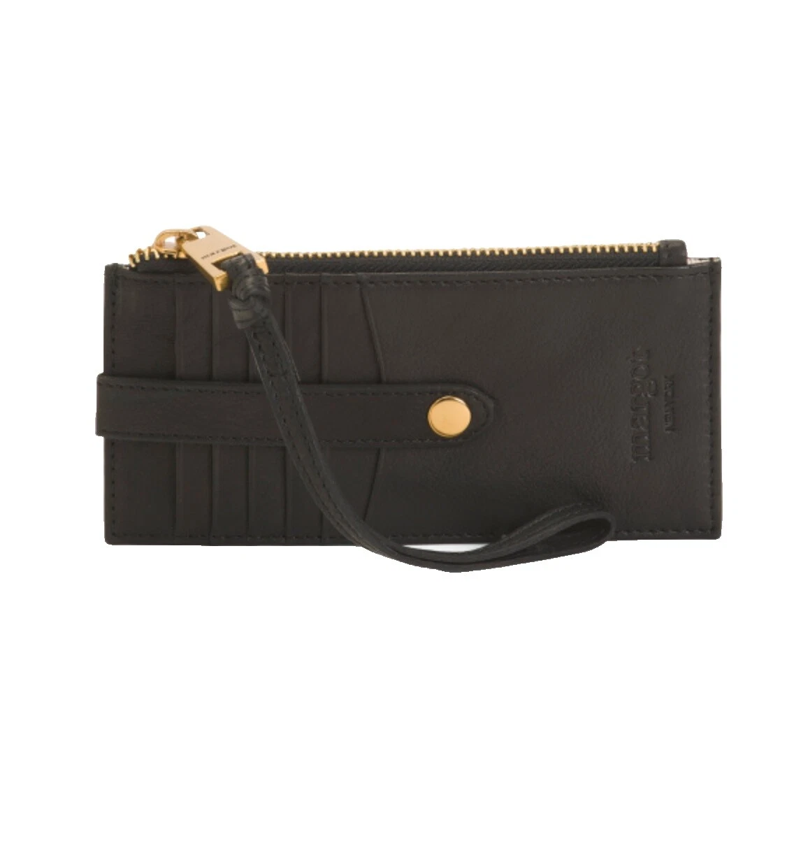 Черные кожаные кошельки на запястье для женщин