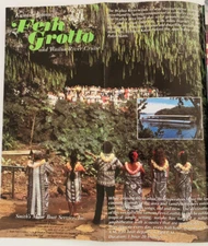 Kanai's Famous Fern Grotto and Wailua River Cruise Brochure Hawaii Vintage