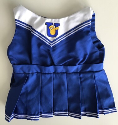 Build a Bear Blau Weiss Cheerleader Kleid für Stofftiere Teddybekleidung
