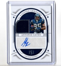2023 National Treasures Lasting Legacies Antonio Gates Autograph Relic #'d 18/99