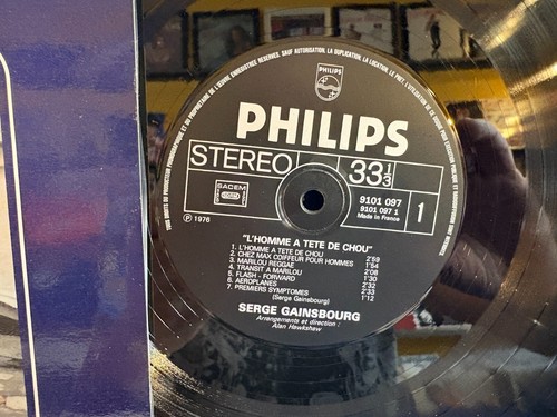 SERGE GAINSBOURG TETE CHOU 9101097 .A. INSERT. ORIGINAL FRANCE LP EXC+ - Picture 2 of 4