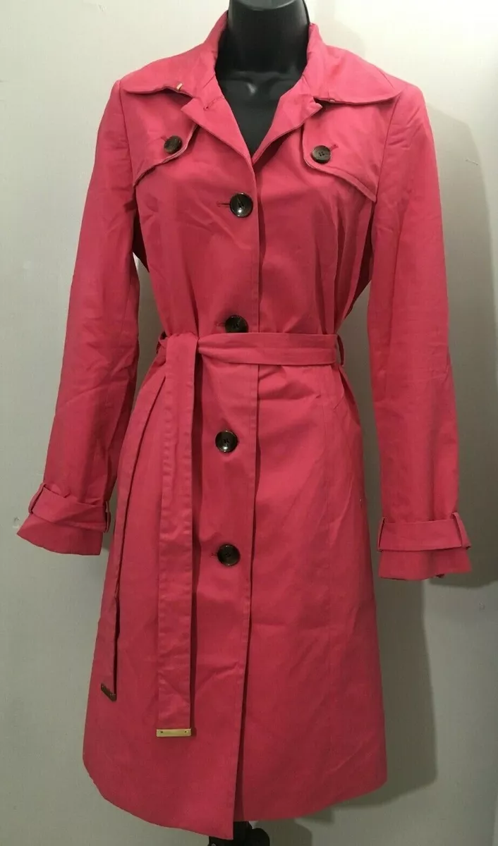 Hugo Boss Women s Trench Coat in Pink Size 6 eBay
