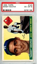 1955	Topps	Sandy	Koufax	123	PSA 6	Dodgers	11639