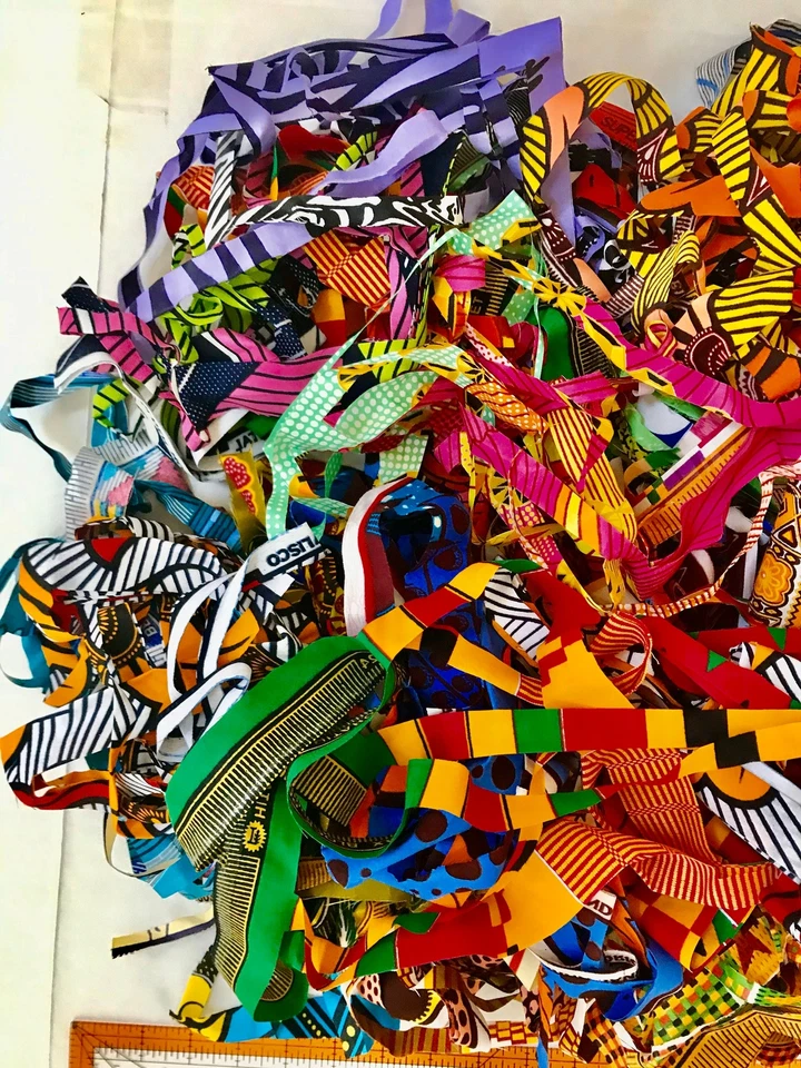 Fine Scraps - African Fabric, Per Pound - Image 3 of 4