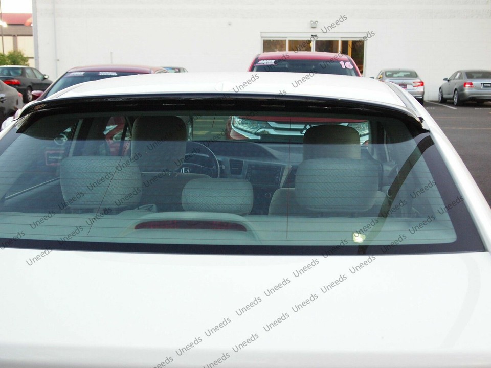 For 2012-2015 Honda Civic 4Dr ABS Black Rear Roof Window Visor Spoiler ...