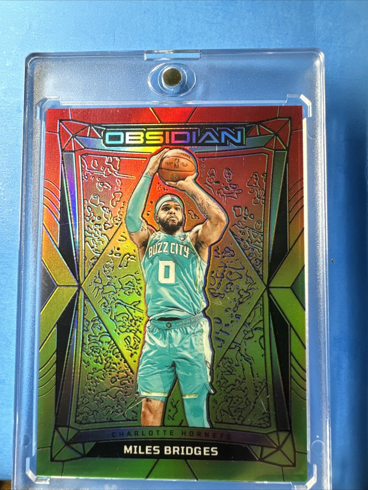 2023-24 Panini Obsidian Miles Bridges Reggae Flood /75! Hornets 🔥‼️