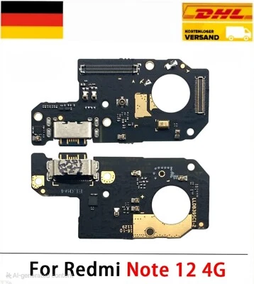 MARKENLOS Xiaomi Redmi Note 12 4G Ladebuchse Dock Connector Mikrofon USB Charging PORT