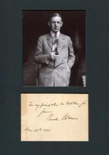NOBEL PEACE PRIZE 1925 US VICE PRESIDENT Charles Dawes autograph, signed album p