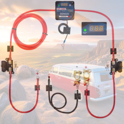 Ready Made LEISURE Battery Relay Kit 12V 140A Digital VSR Camper Van 3M