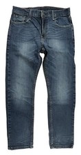 Levi's 502 Taper Fit Men's 30x30 Medium Wash Stretch Blue Denim Jeans Faded