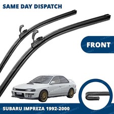 Front Windscreen 21" 18" Flat Aero Wiper Blades Pair for Subaru Impreza 92-00