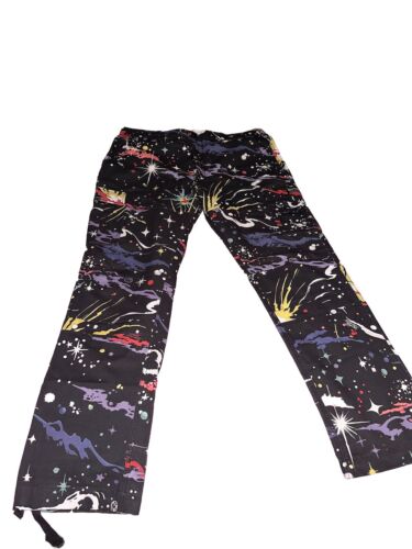BILLIONAIRE BOYS CLUB ALL OVER PRINT GALAXY SPACE CARGO PANTS BLACK 40