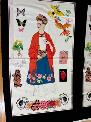 Alexander Henry L Artista con Alma Frida Kahlo White Panel 23 x43  Rare New